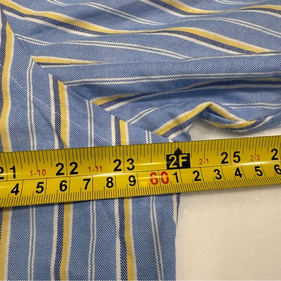 Polo Ralph Lauren Men Blue Striped Oxford Slim Fit Button Down Flesh Pony Sz XLT - Picture 4 of 12